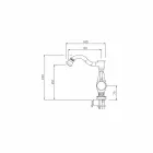 Bidet mixer with high swivel spout Made in Italy - Neno Viadurini