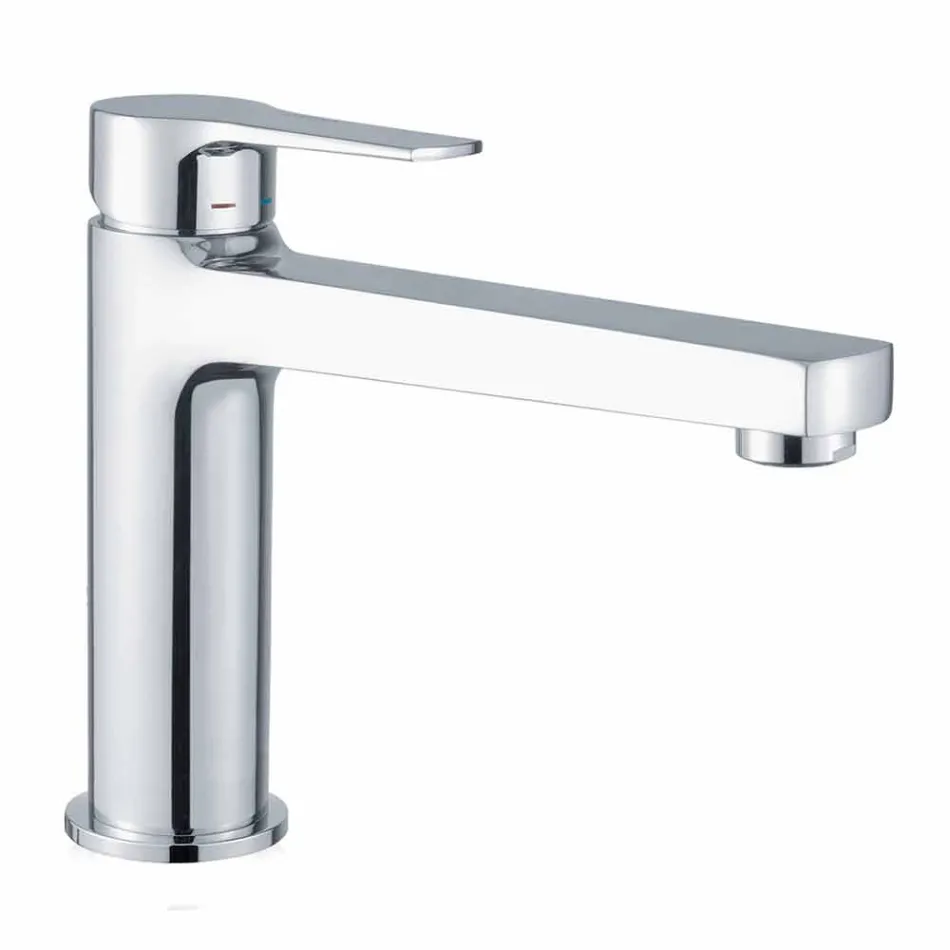 Bathroom Sink Mixer with Brass Drain Made in Italy - Sindra Viadurini