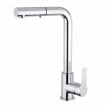 Washbasin mixer with 2-jet hand shower in brass Made in Italy - Croma