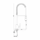 Kitchen Basin Mixer in Brass with Hand Shower Made in Italy - Kalimo Viadurini