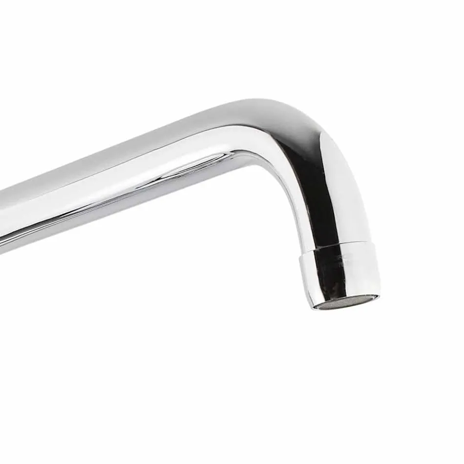 Adjustable Chrome Brass Kitchen Sink Mixer Made in Italy - Cino Viadurini