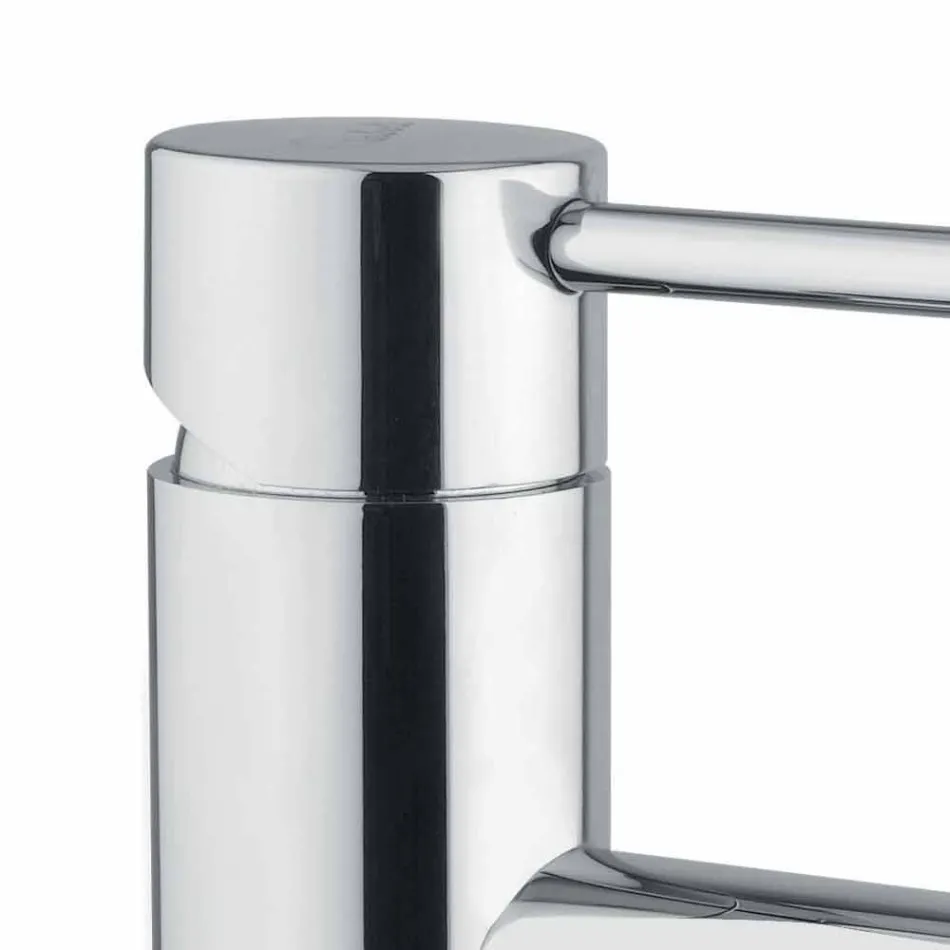 Washbasin mixer in chromed brass with drain made in Italy - Ermia Viadurini