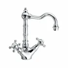Single-hole basin mixer in chromed brass Made in Italy - Binsu Viadurini