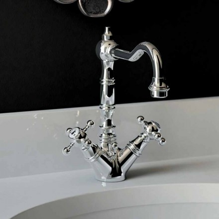 Single-hole basin mixer in chromed brass Made in Italy - Binsu Viadurini
