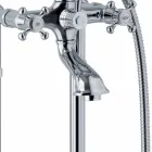 Classic Design Floor Bathtub Mixer in Brass Made in Italy - Lisca Viadurini