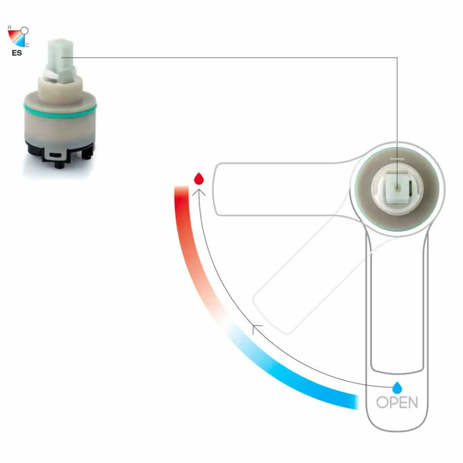 Extended Mixer Without Drain for Washbasin in Brass Made in Italy - Sindra Viadurini