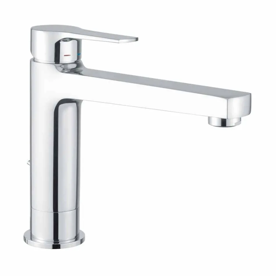 Extended Mixer Without Drain for Washbasin in Brass Made in Italy - Sindra Viadurini