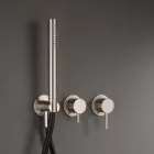 Built-in Bath Mixer with 3 Outlets in AISI 316L Steel - Artigli Viadurini