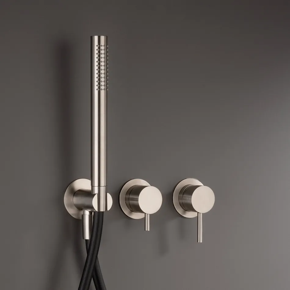 Built-in Bath Mixer with 3 Outlets in AISI 316L Steel - Artigli Viadurini