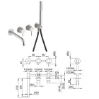 Built-in Bathtub Mixer in Stainless Steel AISI 316L - Claws Viadurini