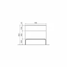 Bathroom cabinet with integrated modern sink Amber, resin and lacquered wood Viadurini