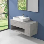 Suspended Design Bathroom Cabinet with Modern Style Countertop Washbasin - Pistillo Viadurini
