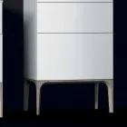 Modern bathroom cabinet with 3 drawers in Amber lacquered wood, made in Italy Viadurini