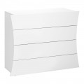 Mobile White Drawer 4 Drawers Design in Sustainable Wood - Sabine