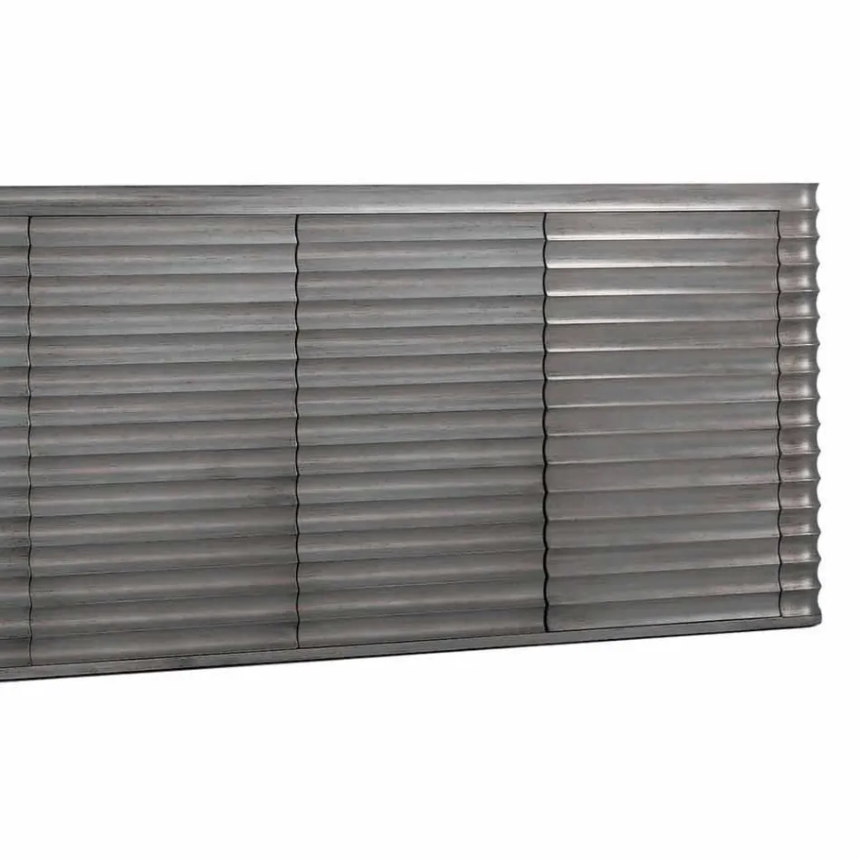 Cabinet with 4 doors in molded wood design, L230xP49 cm, Dana Viadurini