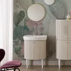 Cabinet with Two Doors and One Shelf with Washbasin Made in Italy - Candy Viadurini