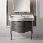 Glossy Lacquered Cabinet with Two Drawers and Washbasin Made in Italy - Candy Viadurini
