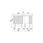 Cabinet with Ceramic Washbasin and 2 Sky Blue Doors - Candy Viadurini