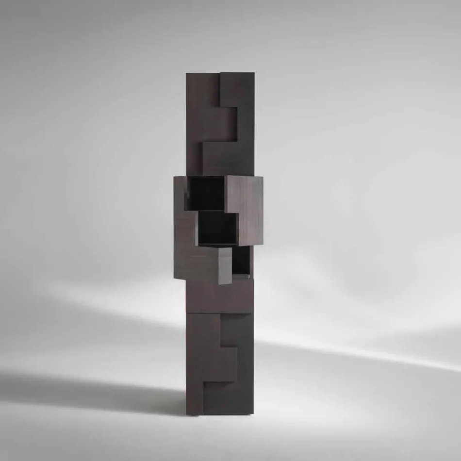 Azalea brushed larch wooden column cabinet Viadurini