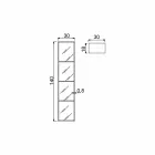 4-compartment bathroom cabinet, L300x H1400 mm, Adelia Viadurini