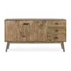 Mobile Sideboard 2 Doors 3 Drawers in Vintage Mango Wood - Desiderio Viadurini