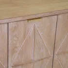 Indoor Cabinet with 4 Doors with MDF Veneer and Fir Legs - Tempesta Viadurini