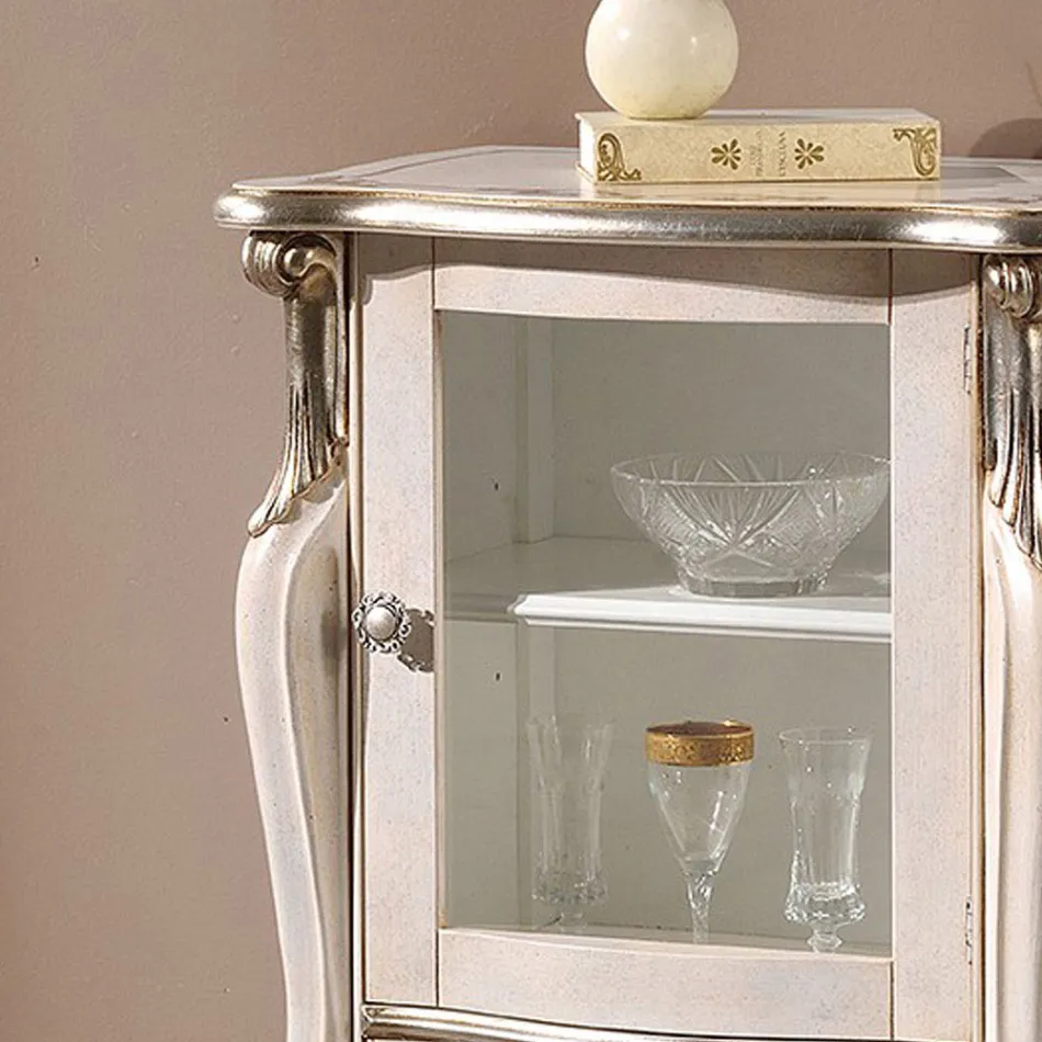 Classic Living Room Furniture with 1 Glass or Wood Door Made in Italy - London Viadurini