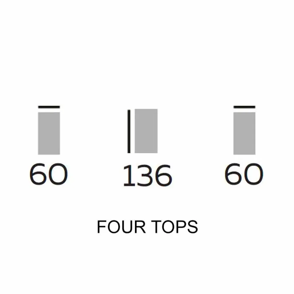 Design Furniture in Wood with Round Shelves in Gres Made in Italy - Aspide Viadurini