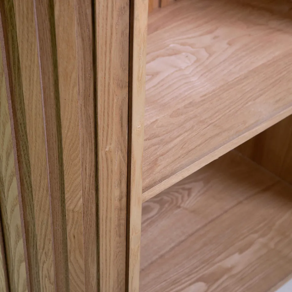 Wooden Bookcase Mobile of Different Sizes - Octopus Viadurini