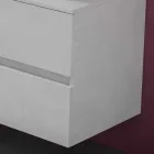 Suspended Bathroom Cabinet with Double Countertop Washbasin - Mandrillo Viadurini