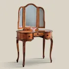 Wooden Dressing Table with Drawers and Mirror Made in Italy - Luxury Viadurini