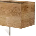 TV Cabinet with 3 Doors with Base in Tempered Glass Made in Italy - Soraya Viadurini