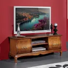 Classic Wooden TV Stand with Inlays Made in Italy - Hastings Viadurini