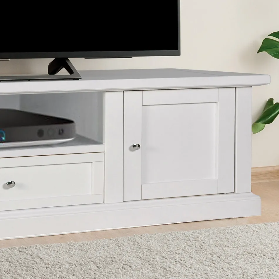 TV stand with 2 doors, 1 drawer and 1 open compartment Made in Italy - Forseti Viadurini