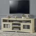 TV stand with 2 doors and 3 open compartments Made in Italy - Ymir Viadurini
