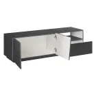 TV Cabinet with 2 Doors, a Drawer and an Open Compartment Made in Italy - Popilio Viadurini