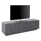 Living Room TV Stand with 4 Melamine Doors Made in Italy - Naditza Viadurini