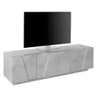 Living Room TV Stand with 4 Melamine Doors Made in Italy - Naditza Viadurini