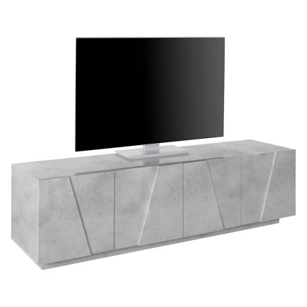 Living Room TV Stand with 4 Melamine Doors Made in Italy - Naditza Viadurini