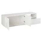 Design Wooden TV Cabinet 2 Doors 1 Drawer and Open Compartment - Joris Viadurini