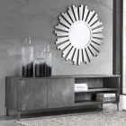 Modern Two Doors Tv Stand in Melamine Wood Made in Italy - Clemente Viadurini