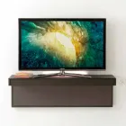 Suspended TV Stand with Satin Crystal Top Made in Italy - Americio Viadurini