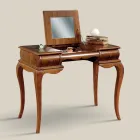 Classic Makeup Dressing Table in Walnut Wood Made in Italy - Hastings Viadurini
