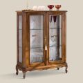 Living Room Display Cabinet in Bassano Walnut Wood Made in Italy - Ronald