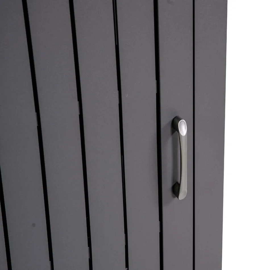 Outdoor Cabinet in Aluminum with 1 Door in Different Finishes - Hotel Viadurini