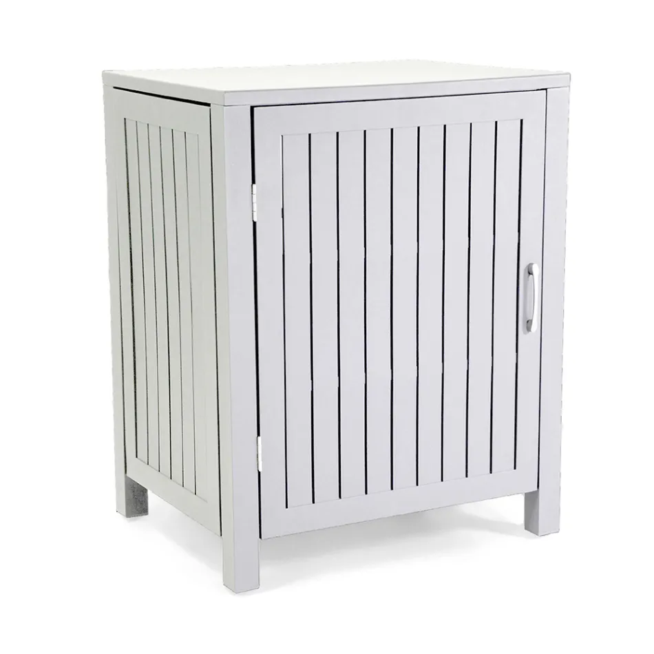 Outdoor Cabinet in Aluminum with 1 Door in Different Finishes - Hotel Viadurini