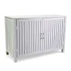 Outdoor Cabinet in Aluminum with 2 Doors in Different Finishes - Hotel Viadurini