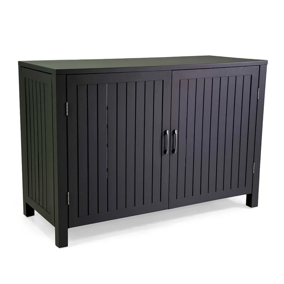 Outdoor Cabinet in Aluminum with 2 Doors in Different Finishes - Hotel Viadurini