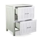 Outdoor Cabinet in Aluminum with 2 Drawers in Different Finishes - Hotel Viadurini