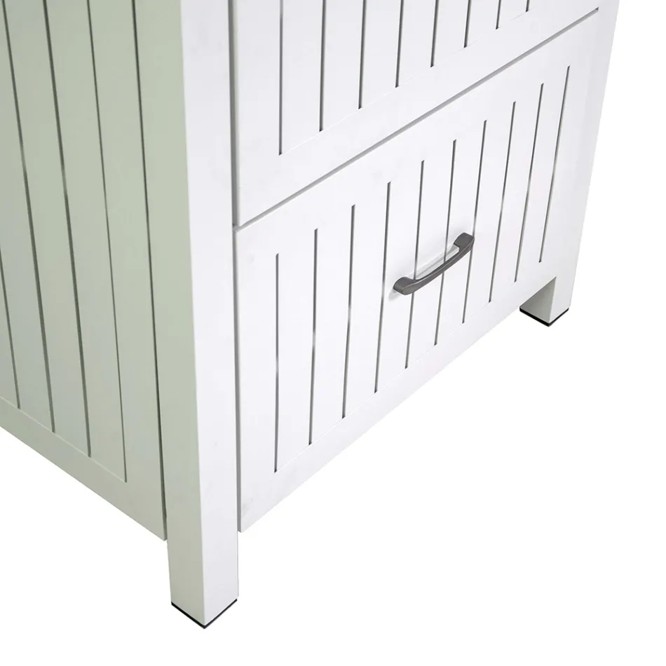 Outdoor Cabinet in Aluminum with 2 Drawers in Different Finishes - Hotel Viadurini